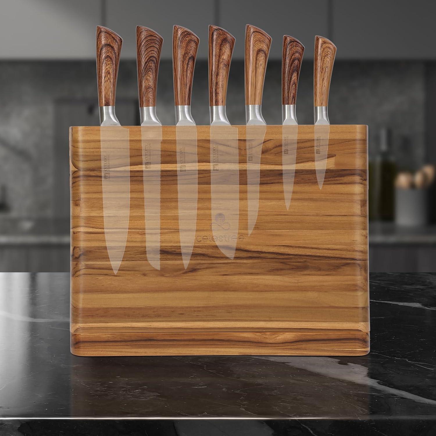 Soporte Magnético para Cuchillos Celetree 2 en 1 con Tabla 40.64x27.94cm