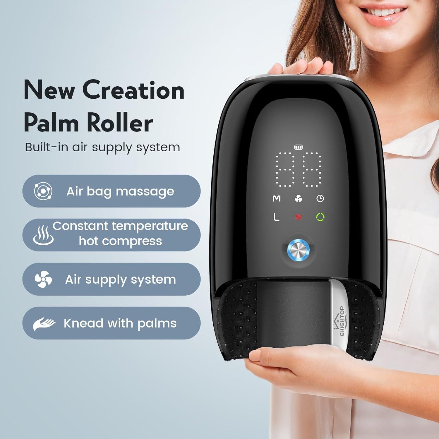 Masajeador de Manos Ehightop RV3003B con Calor y Compresión