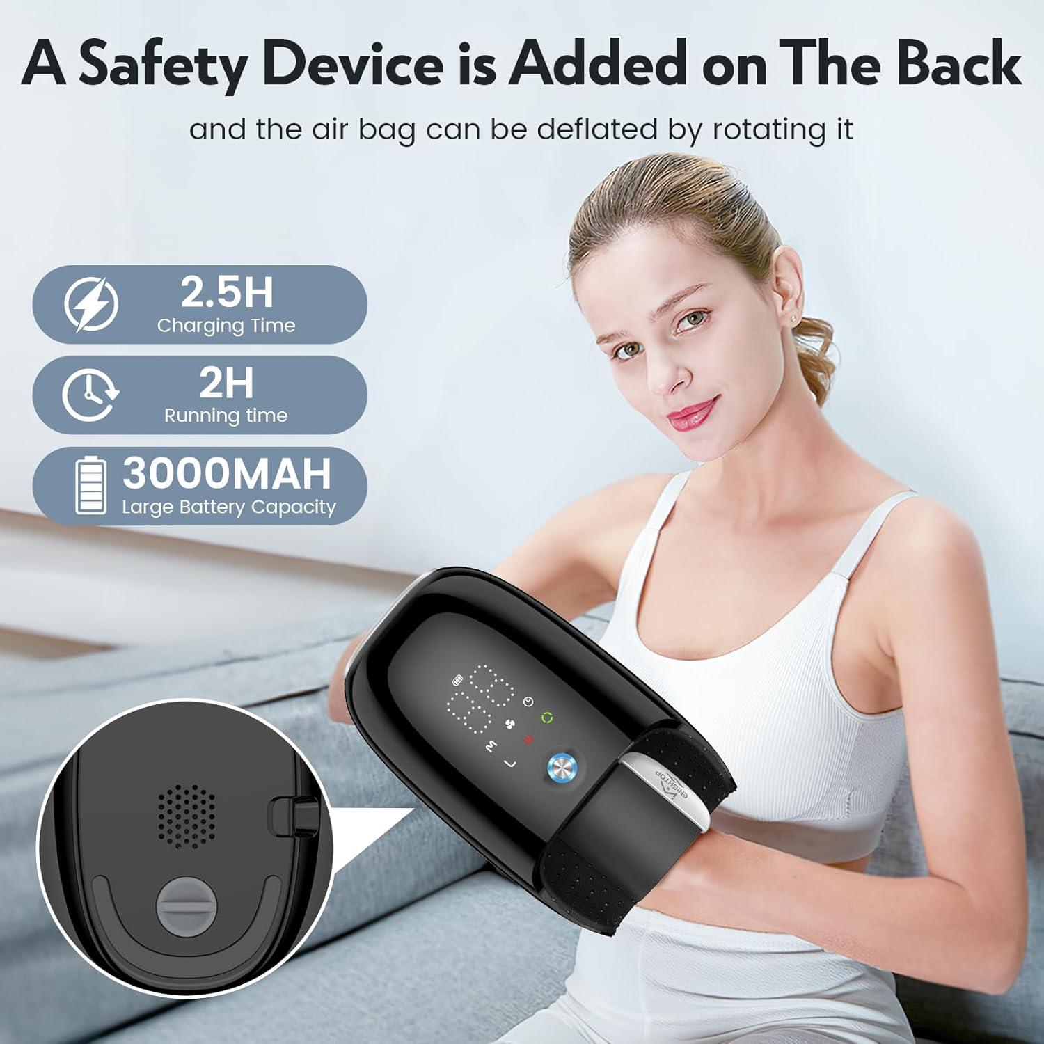 Masajeador de Manos Ehightop RV3003B con Calor y Compresión