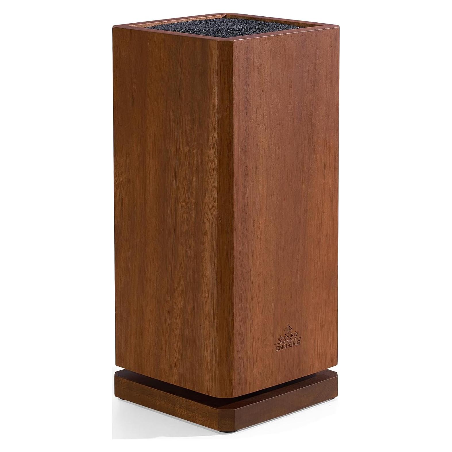 Soporte de cuchillos rotatorio ENOKING de madera acacia 360°