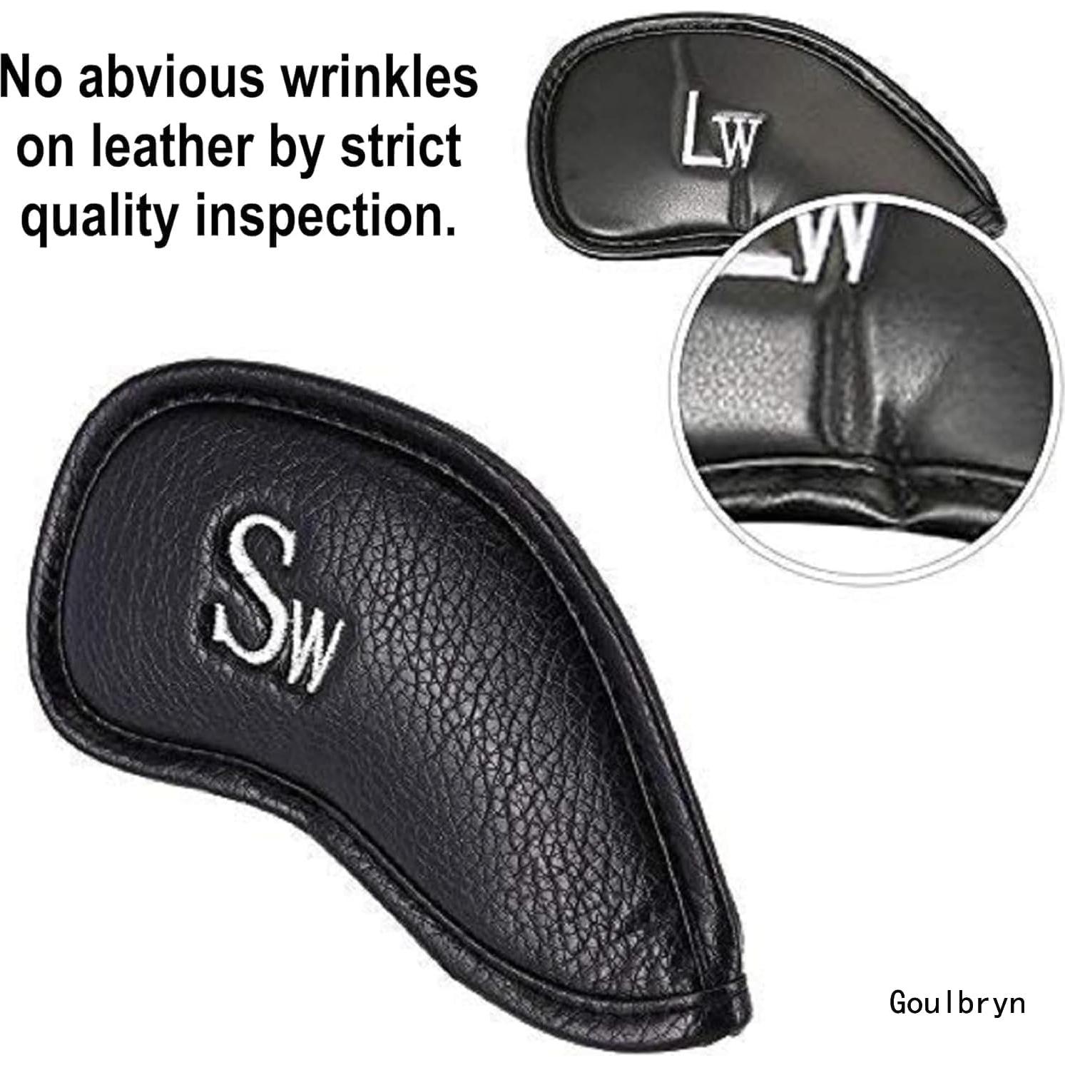 Juego de 12 fundas para cabezales de golf ToToRARI de cuero