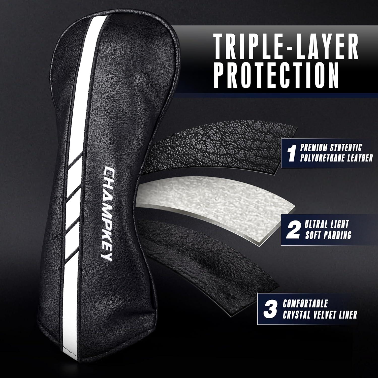 Fundas de Cabeza de Golf CHAMPKEY CK-G-GHCW-LITE-001 - 4 Piezas