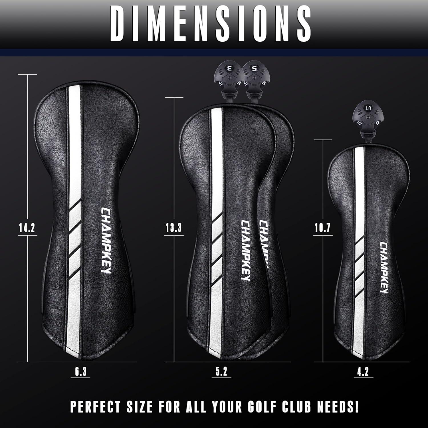 Fundas de Cabeza de Golf CHAMPKEY CK-G-GHCW-LITE-001 - 4 Piezas