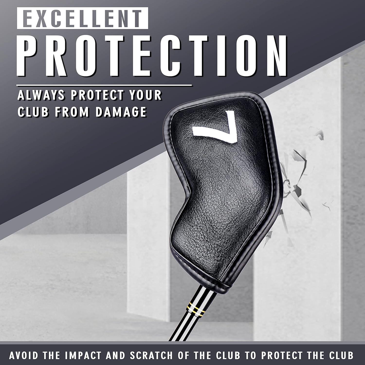 Fundas de Golf CHAMPKEY Premium 12 Piezas Hierro Negro