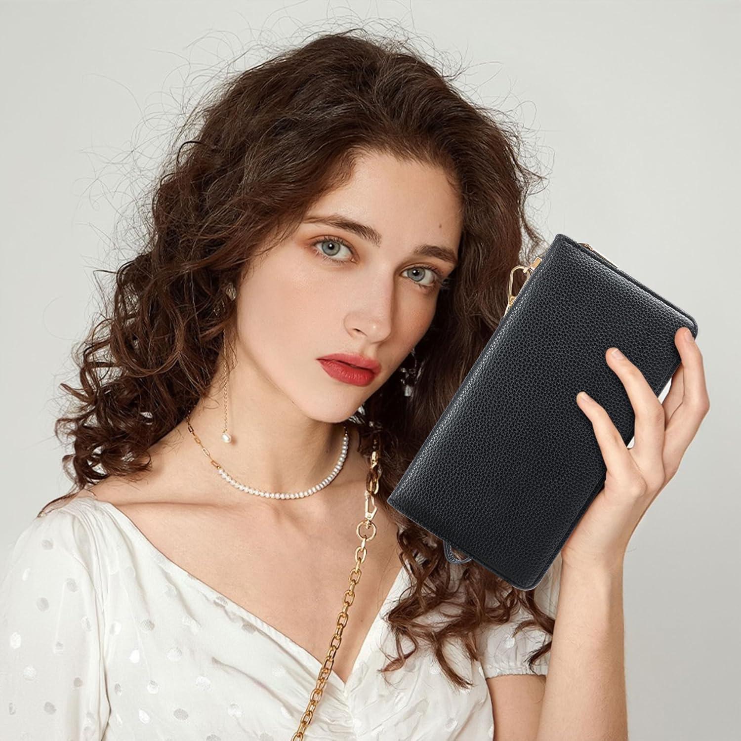 Billetera Chelmon para Mujeres con Bloqueo RFID de Cuero