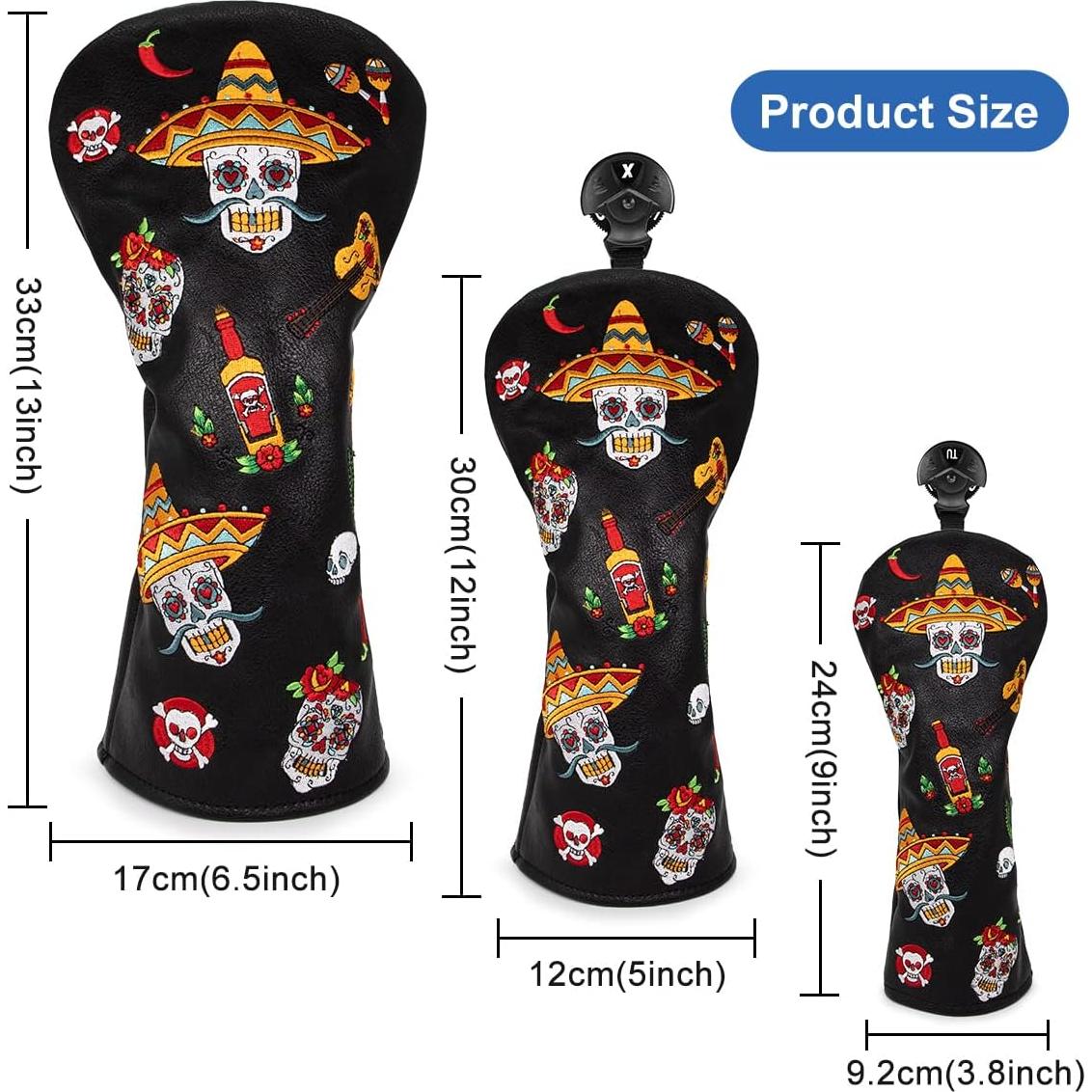 Cubierta de Cabeza de Golf Acebirdie Calavera de Azúcar 1 Pieza