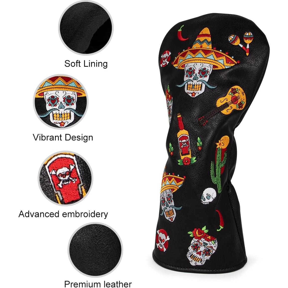 Cubierta de Cabeza de Golf Acebirdie Calavera de Azúcar 1 Pieza