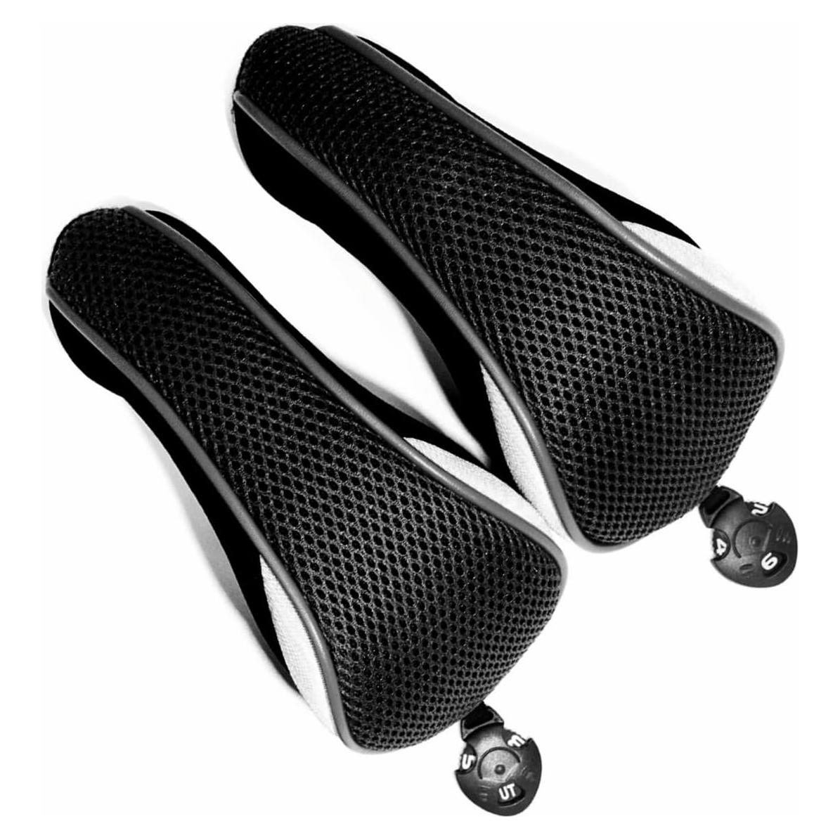 Juego de 2 Fundas Híbridas de Golf WTLJQQY Negras con Etiqueta