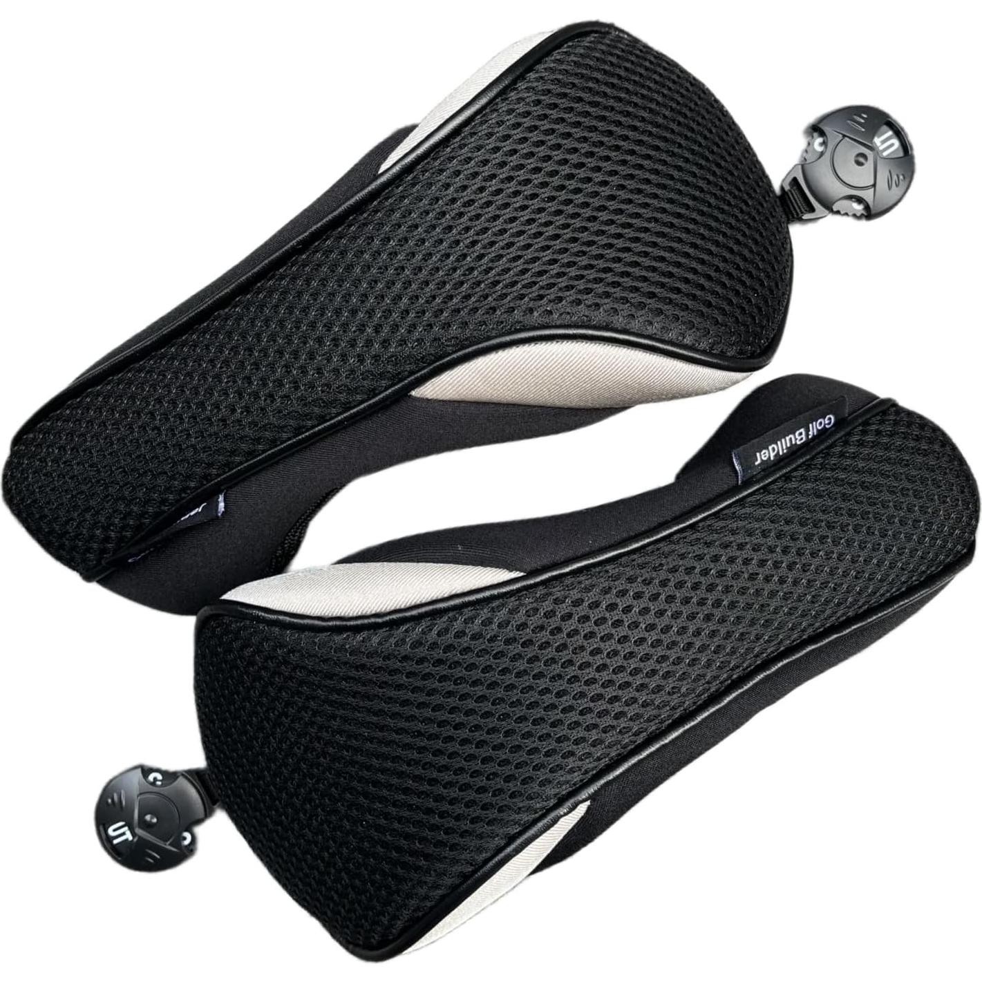 Juego de 2 Fundas Híbridas de Golf WTLJQQY Negras con Etiqueta