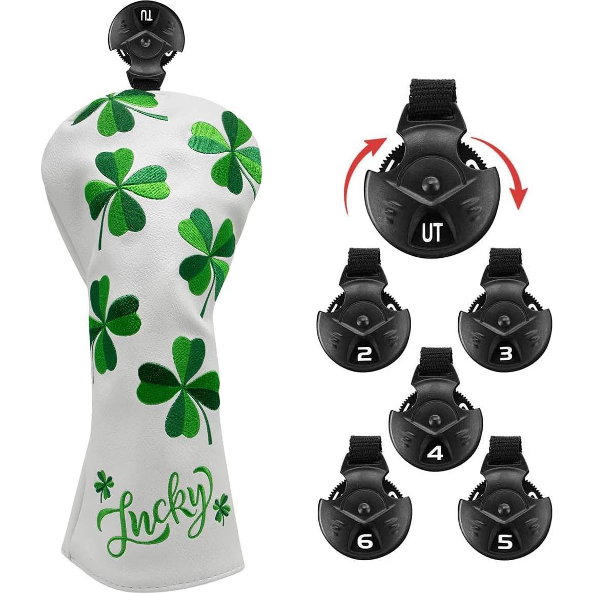 Cubiertas de Cabeza de Golf Aliennana - Cuero Premium, Bordado