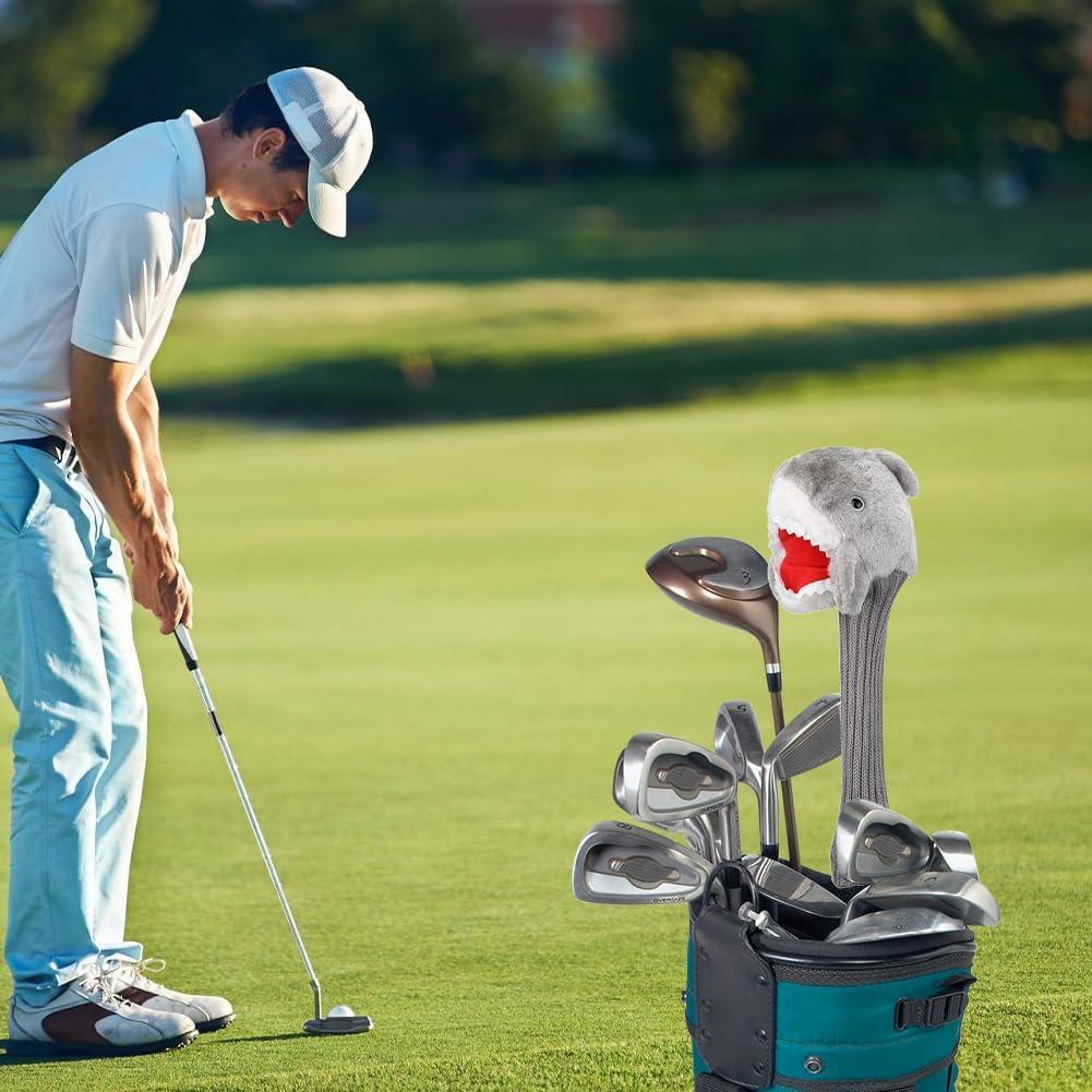 Cubierta de Cabeza de Golf Joyzan Tiburón Tela de Felpa