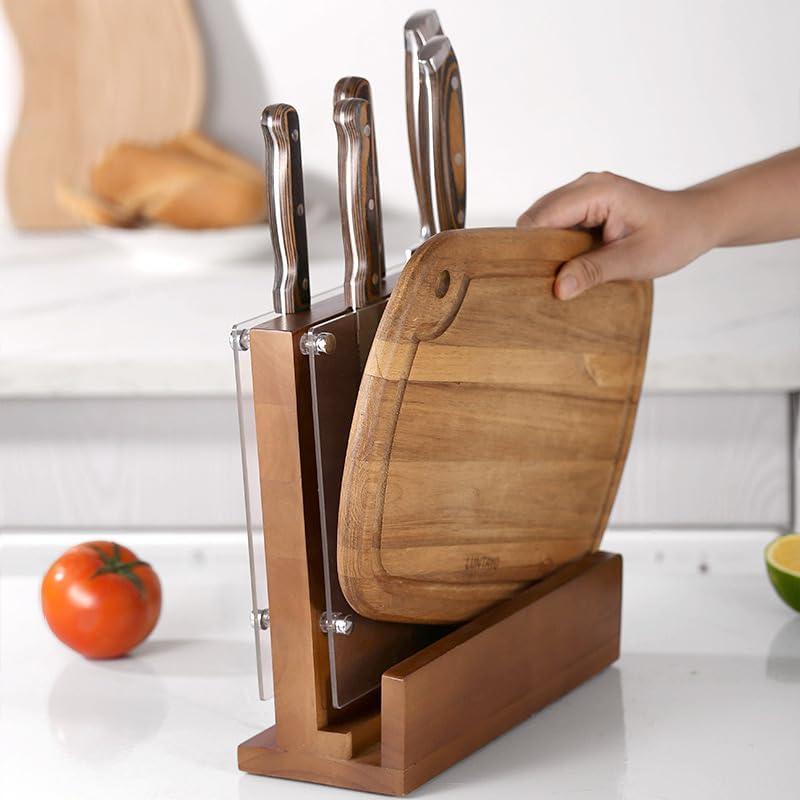 Bloque Magnético para Cuchillos SCONVU de Madera de Acacia