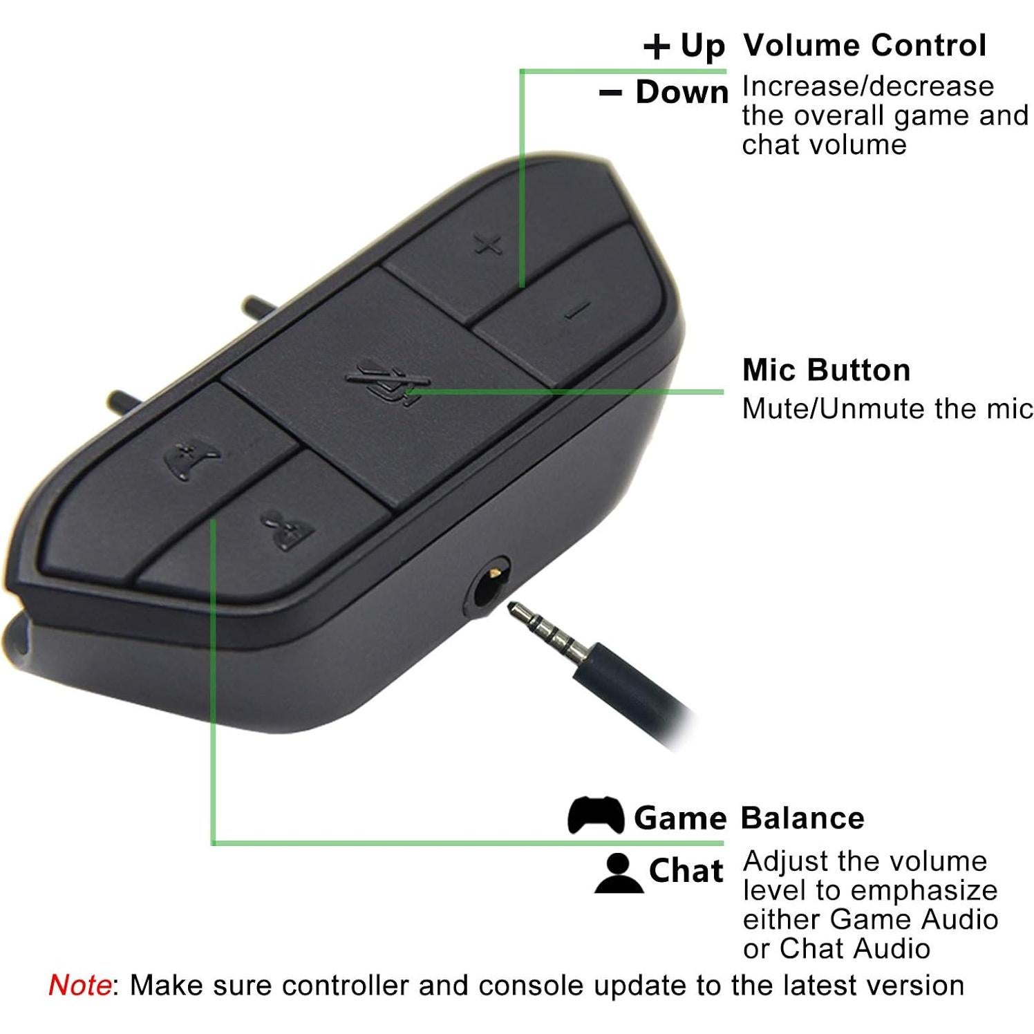 Adaptador de Auriculares Estéreo LevelHike para Xbox One/S