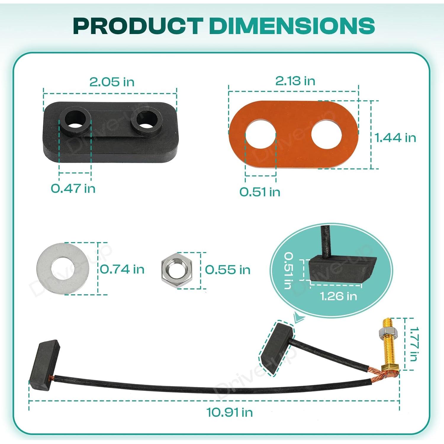 Kit de cepillos de motor Drive-up para carrito de golf 36/48V