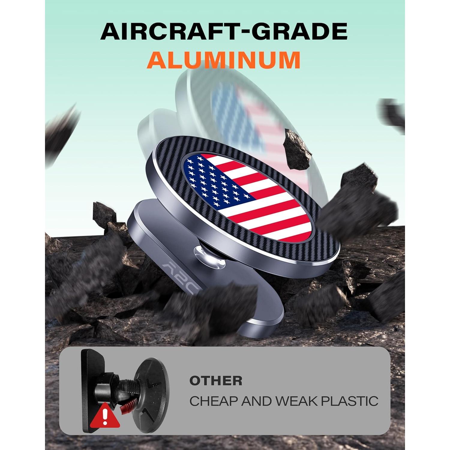 Soporte Magnético para Teléfono de Carro de Golf A2C - Bandera EE. UU.