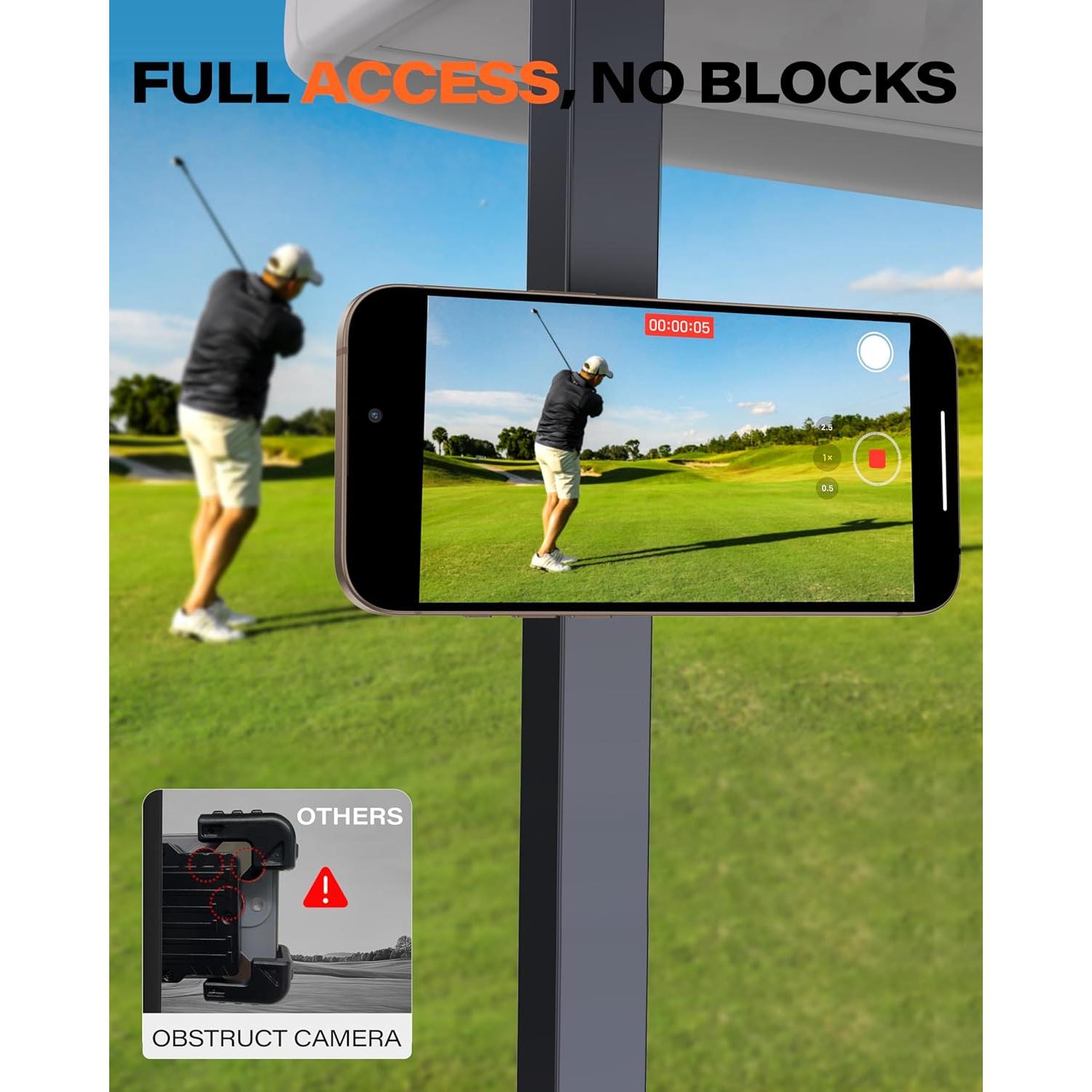 Soporte Magnético para Teléfono de Carro de Golf A2C - Bandera EE. UU.