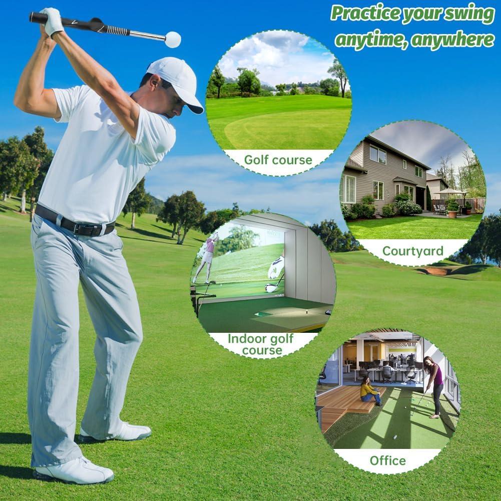 Bastón de Práctica de Golf TILZIKA Retráctil con Clic 66cm