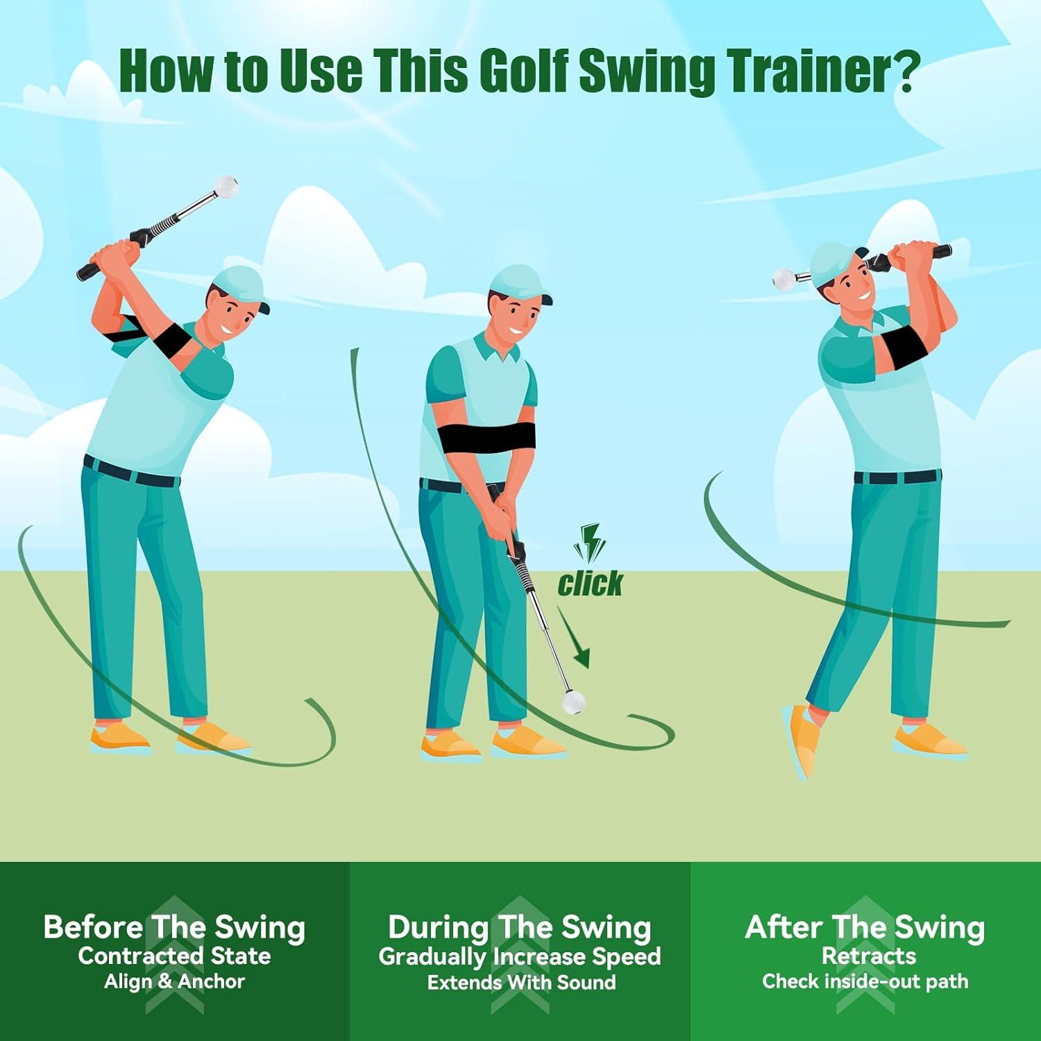 Entrenador de Swing de Golf Sysdmno GST001 con Banda Correctora