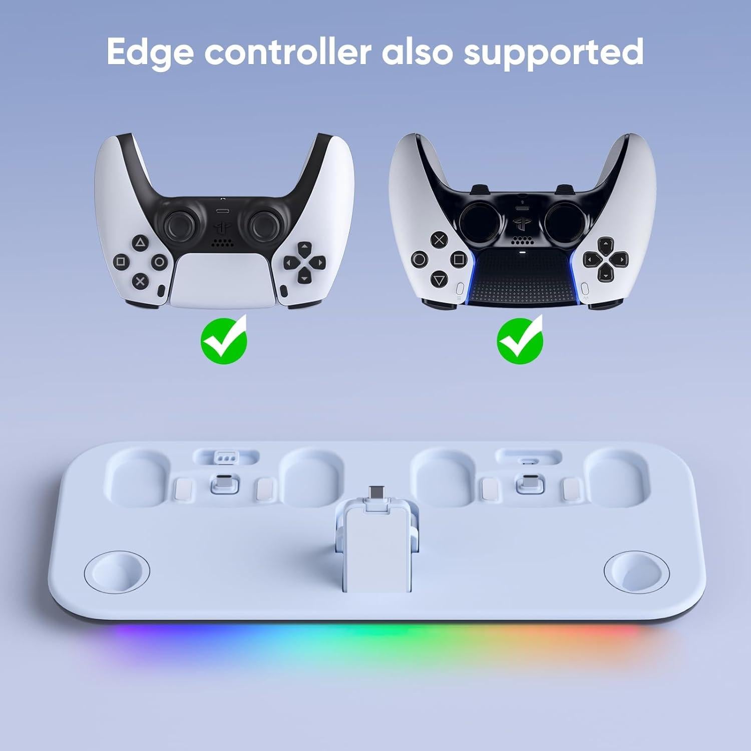 Soporte de Carga KEPLUG PS5 Portal con Luz RGB y USB-C