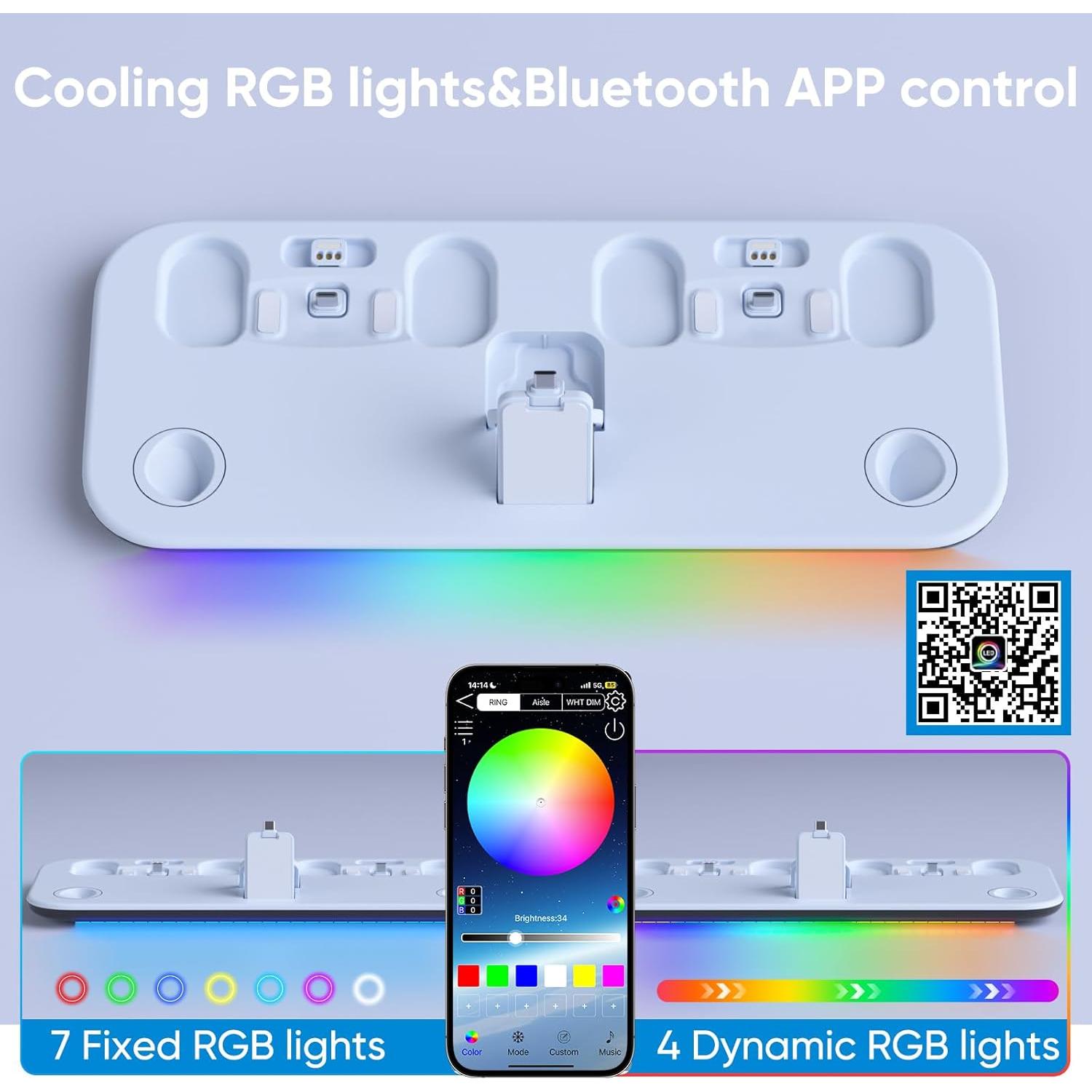 Soporte de Carga KEPLUG PS5 Portal con Luz RGB y USB-C