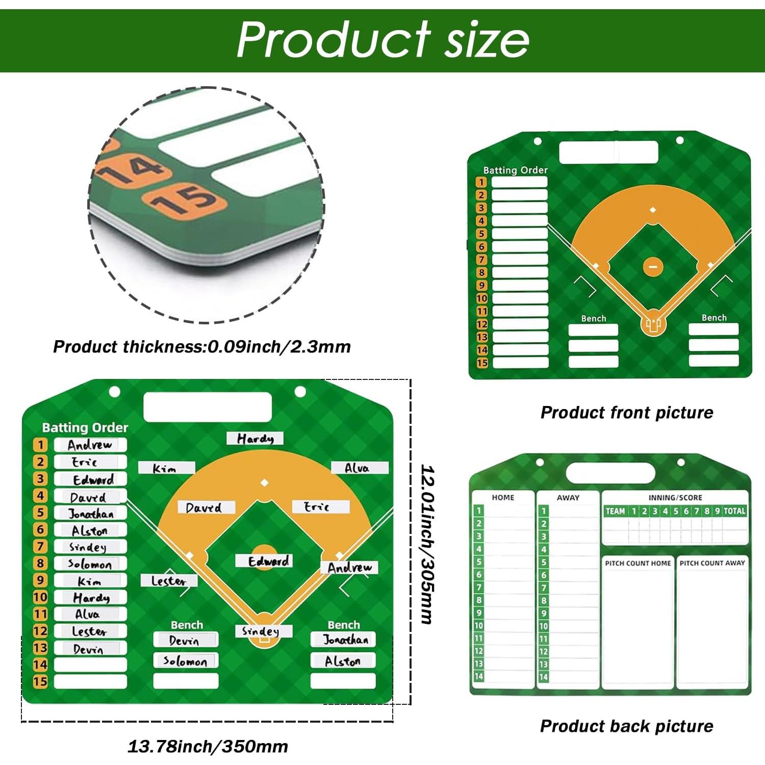 Tablero Magnético de Alineación de Béisbol SRG 36x30 cm