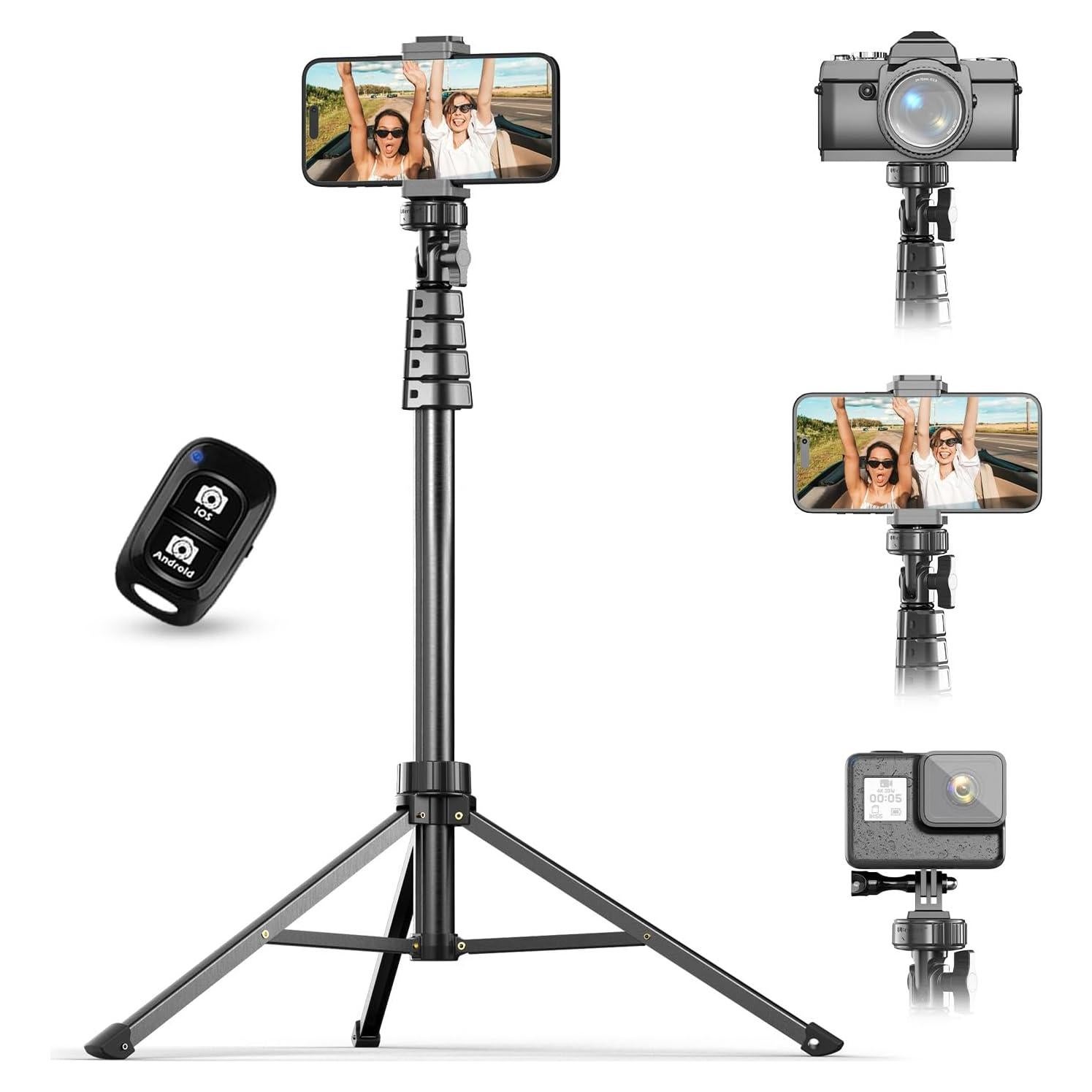 Trípode UBeesize para Teléfono 182.88 cm con Control Remoto