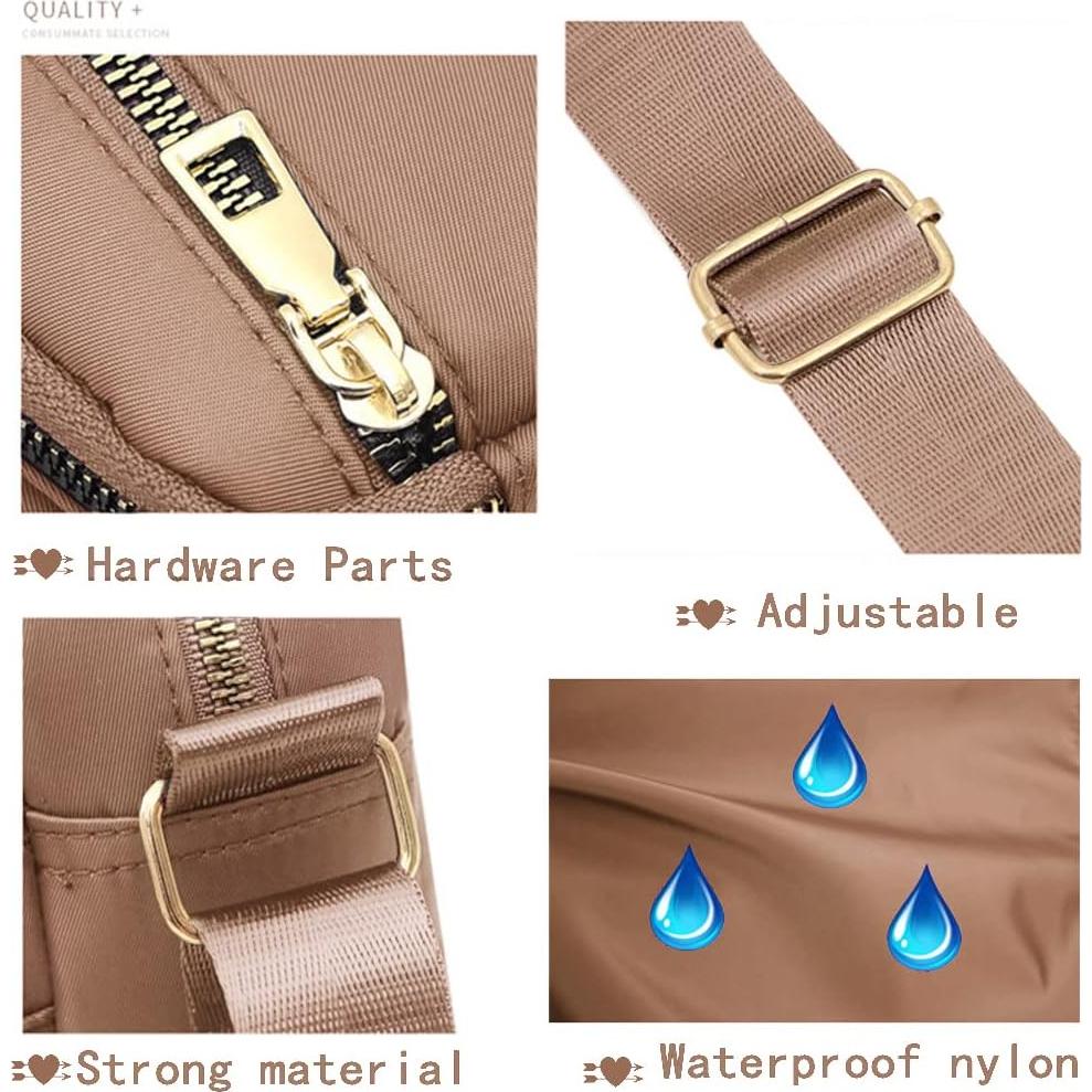 Bolso Cruzado de Nylon DIHKLCIO Impermeable para Mujeres
