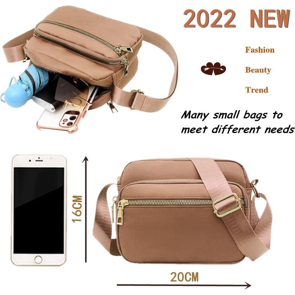 Bolso Cruzado de Nylon DIHKLCIO Impermeable para Mujeres