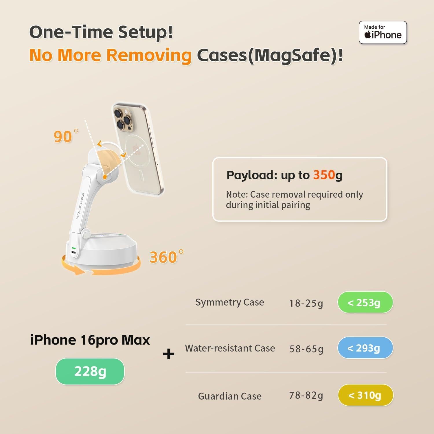 Soporte trípode MOTA para iPhone con seguimiento facial 360°