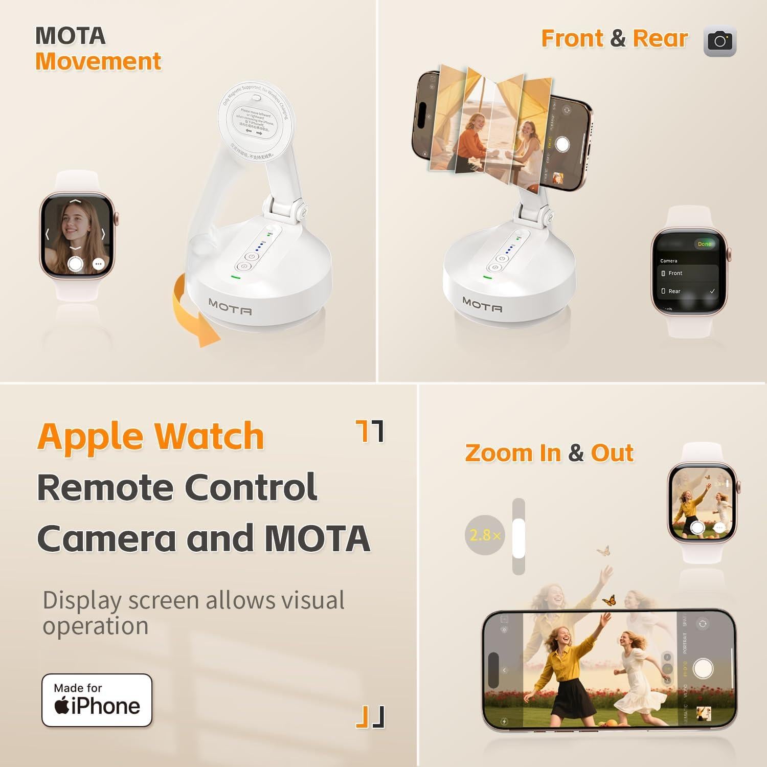 Soporte trípode MOTA para iPhone con seguimiento facial 360°