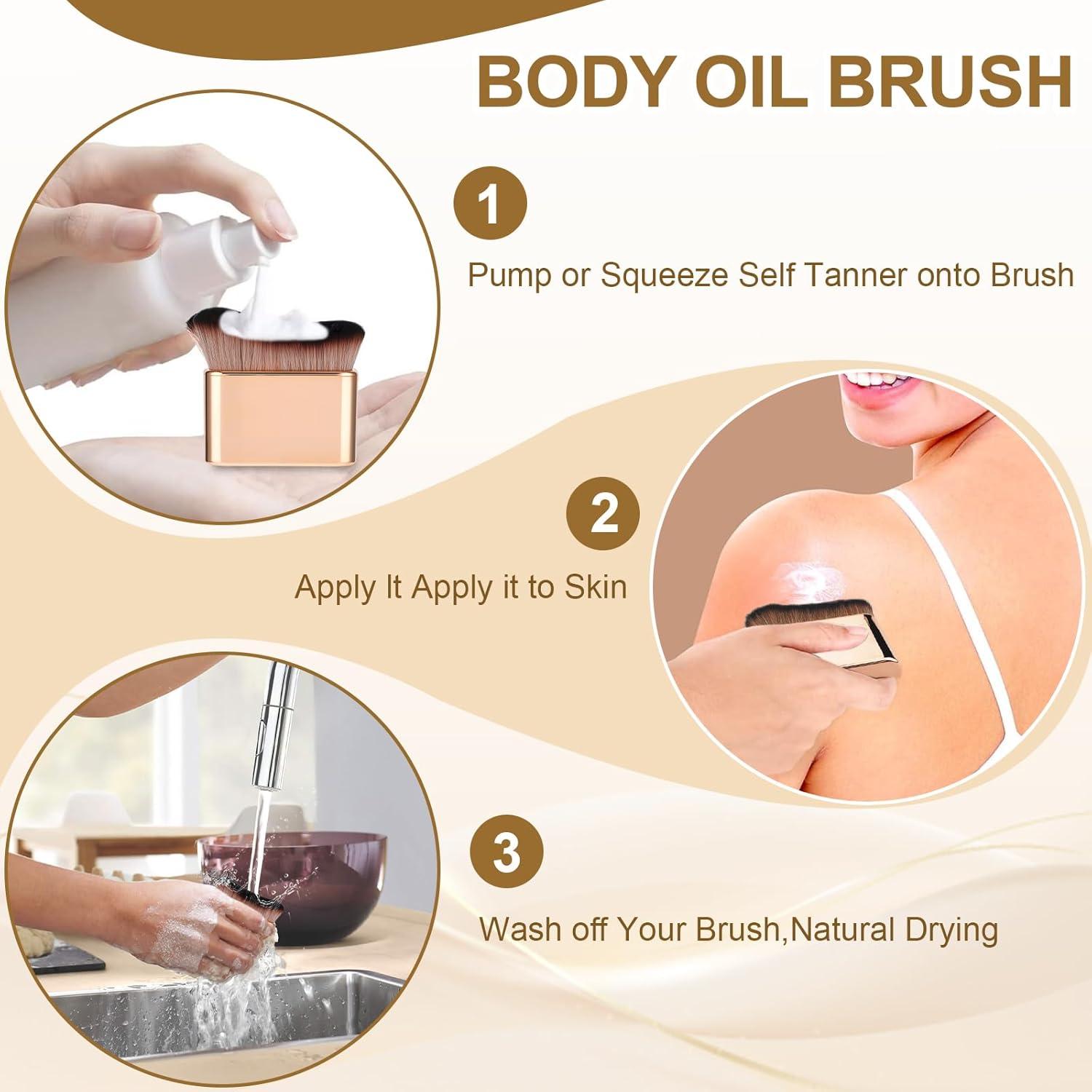 Brocha Corporal Premium Runhike con Cerdas Suaves y Densas