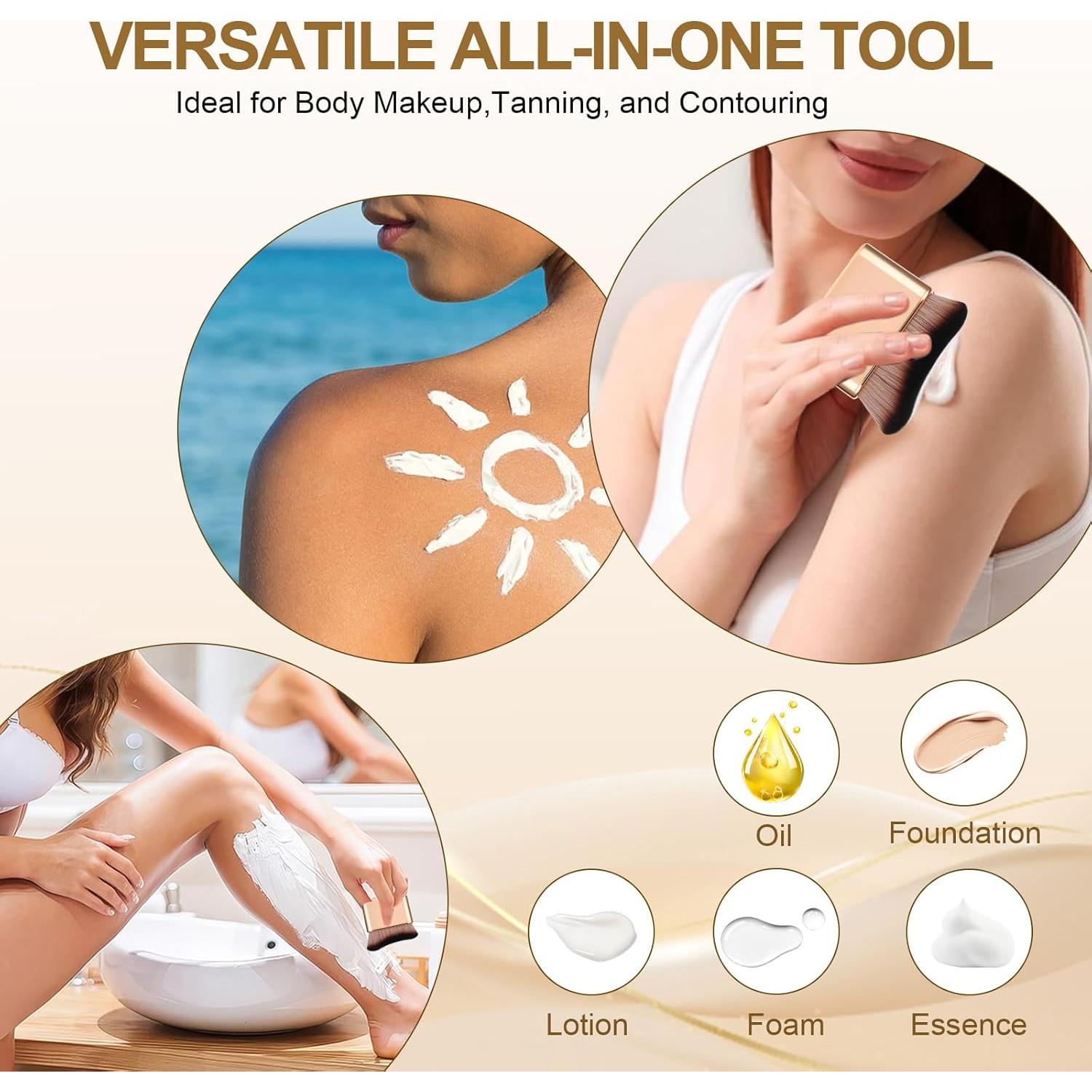 Brocha Corporal Premium Runhike con Cerdas Suaves y Densas