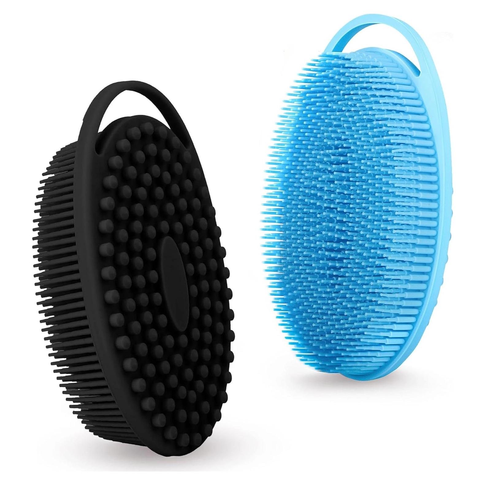 Esponja de Baño de Silicona ZYLOP 2 PCS Suave y Exfoliante