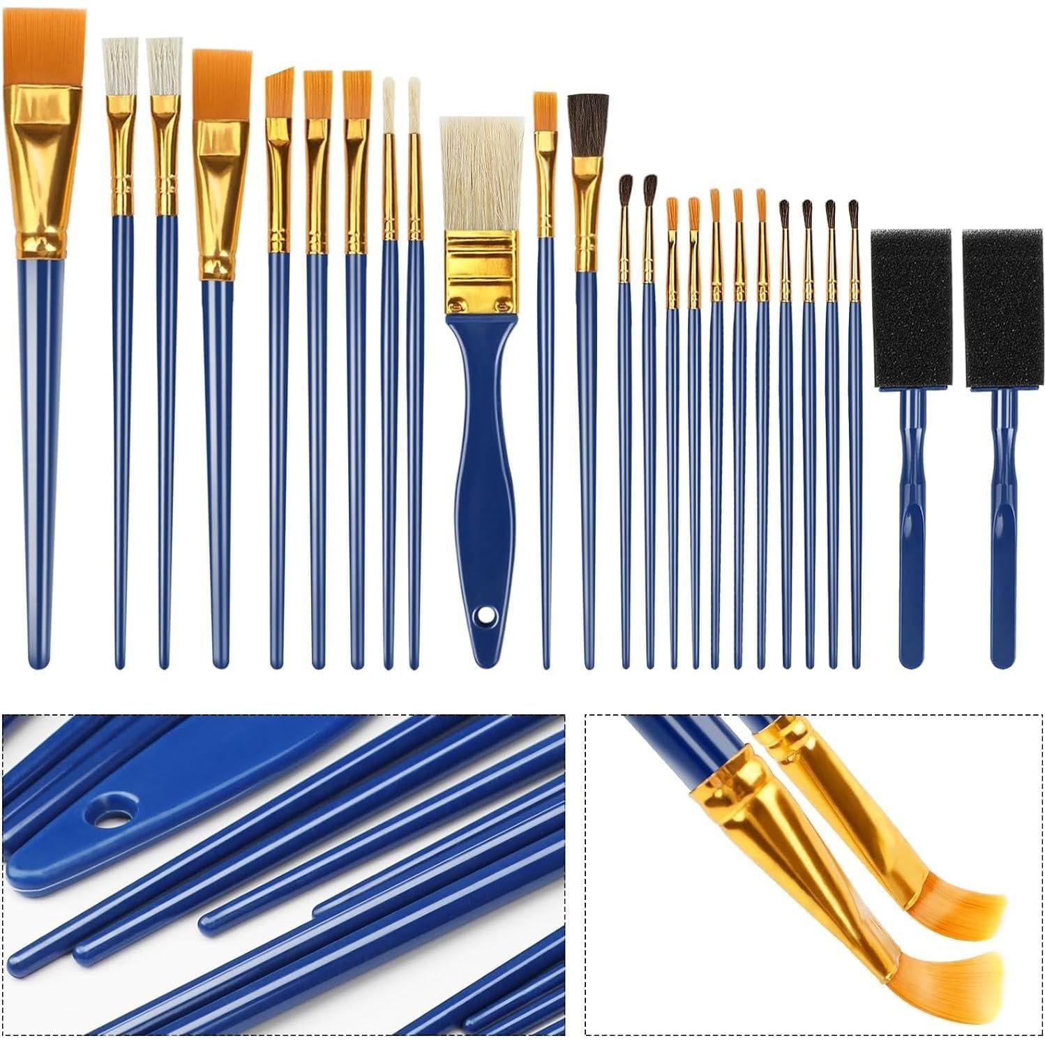 Set de 25 Pinceles de Pintura Halobios Multiusos