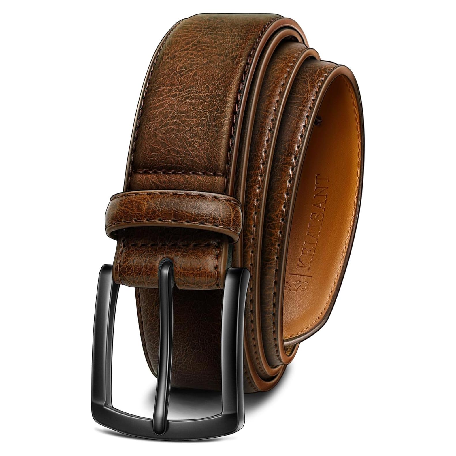 Cinturón de Cuero Genuino KEMISANT para Hombre 3.5 cm