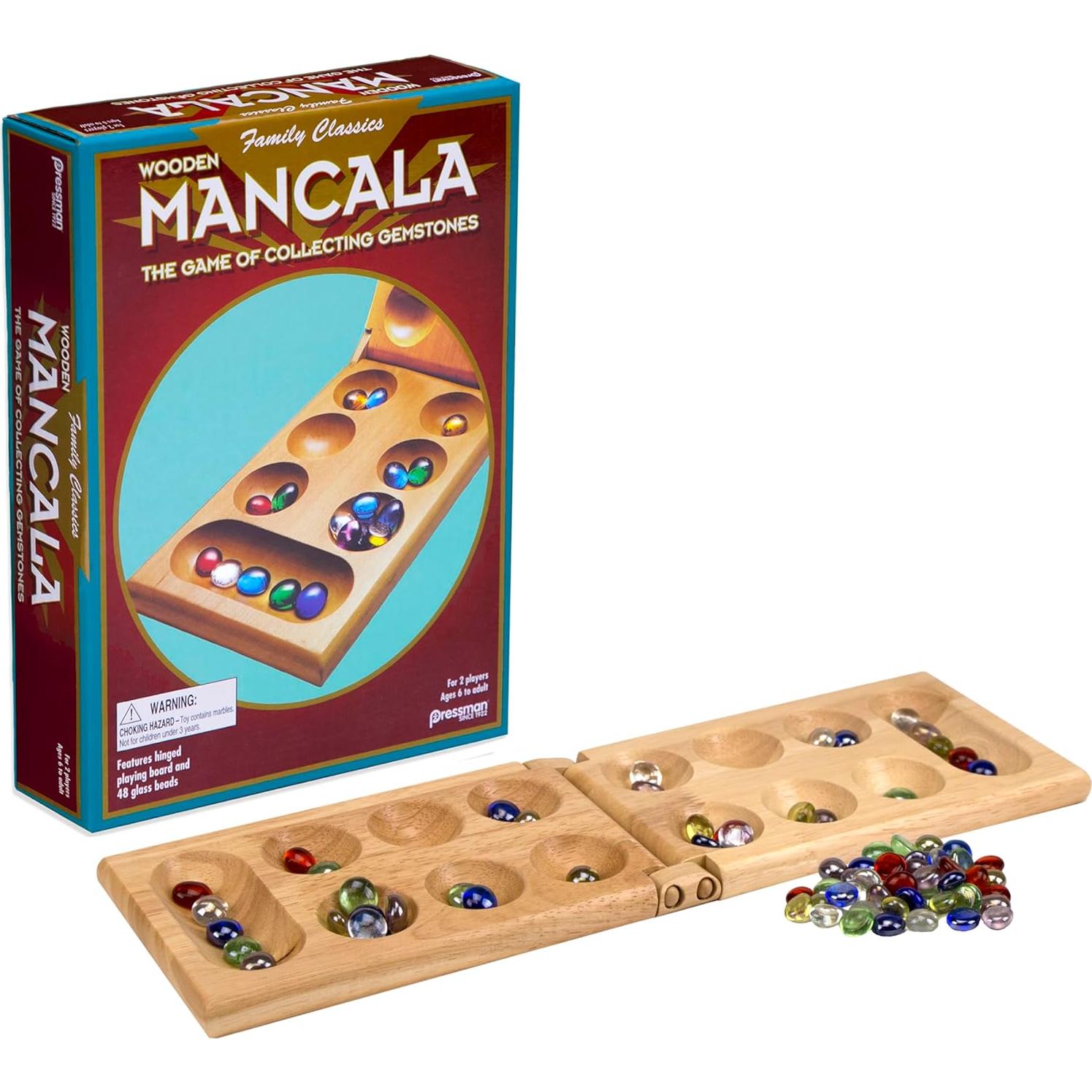 Mancala Juego de Madera Plegable Pressman 2 Jugadores