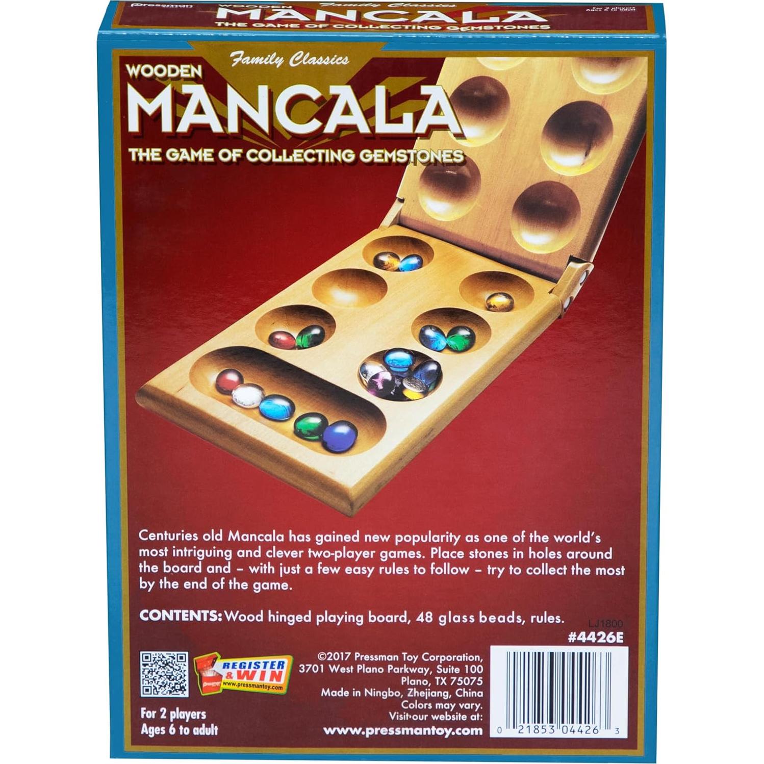 Mancala Juego de Madera Plegable Pressman 2 Jugadores