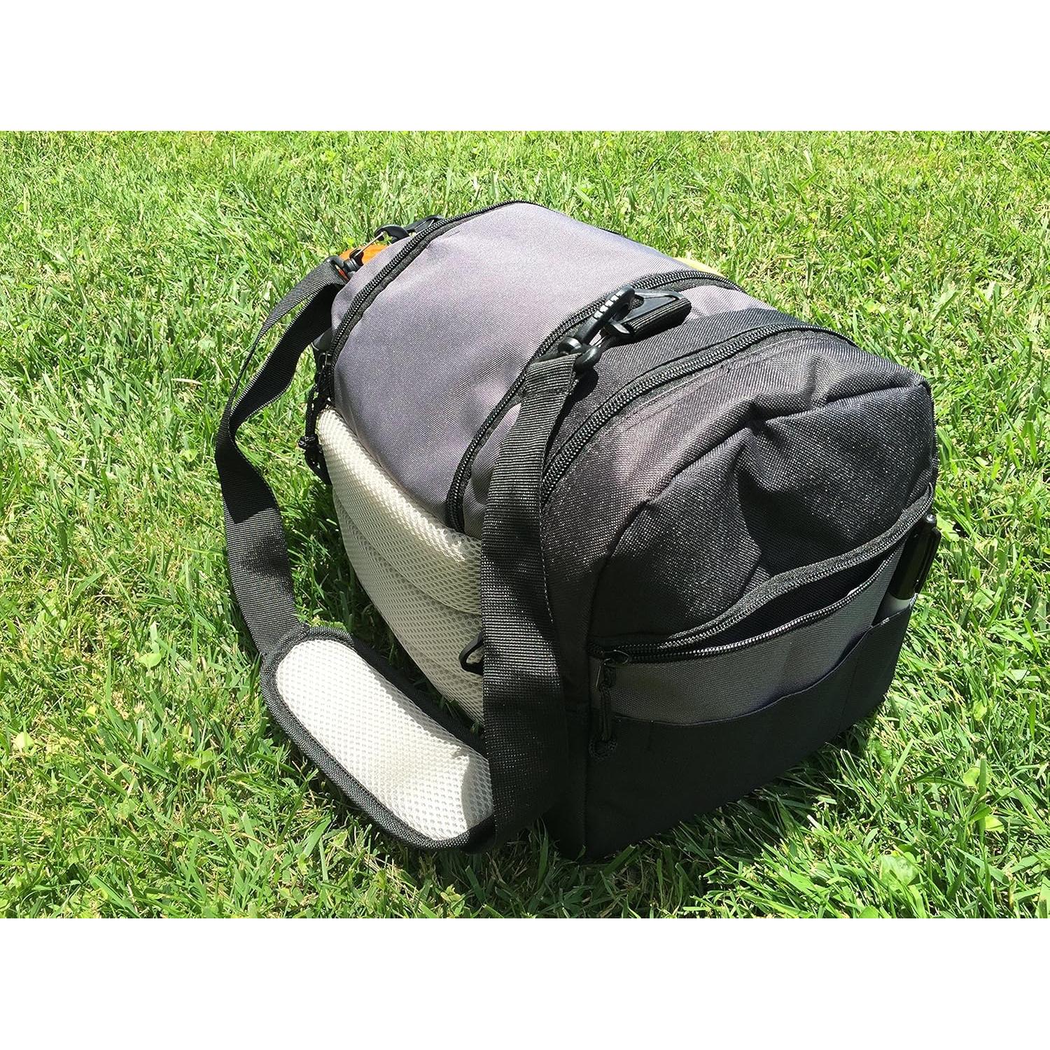 Bolsa de Frisbee Disc Golf Throwback Sports con Nevera 12 Discos