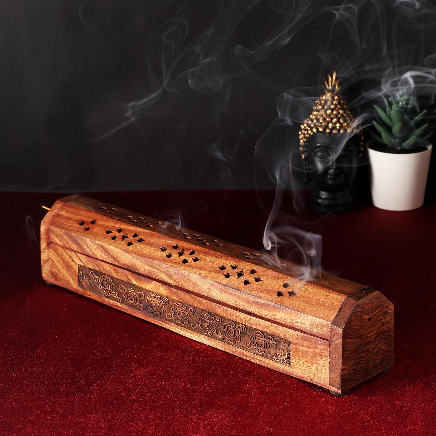 Soporte para Incienso ARTISENIA de Madera con Almacenamiento