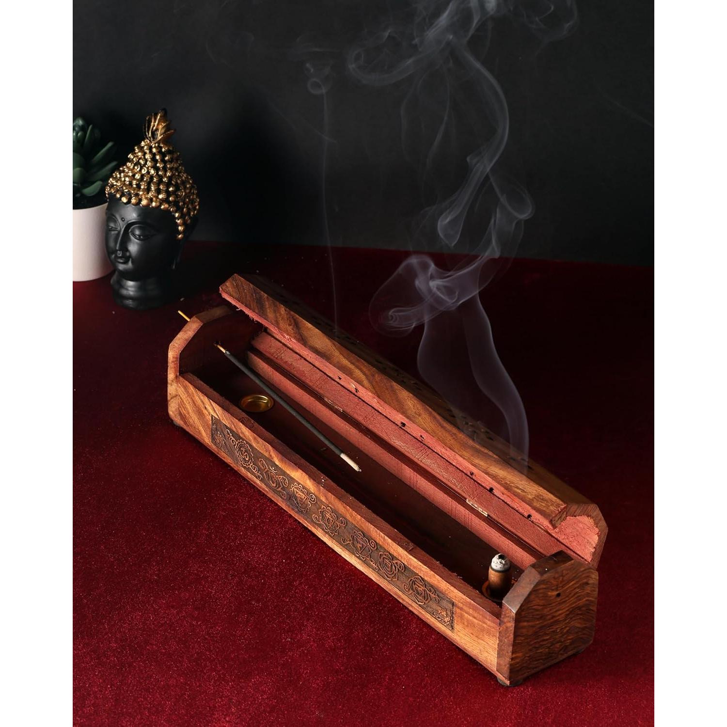 Soporte para Incienso ARTISENIA de Madera con Almacenamiento