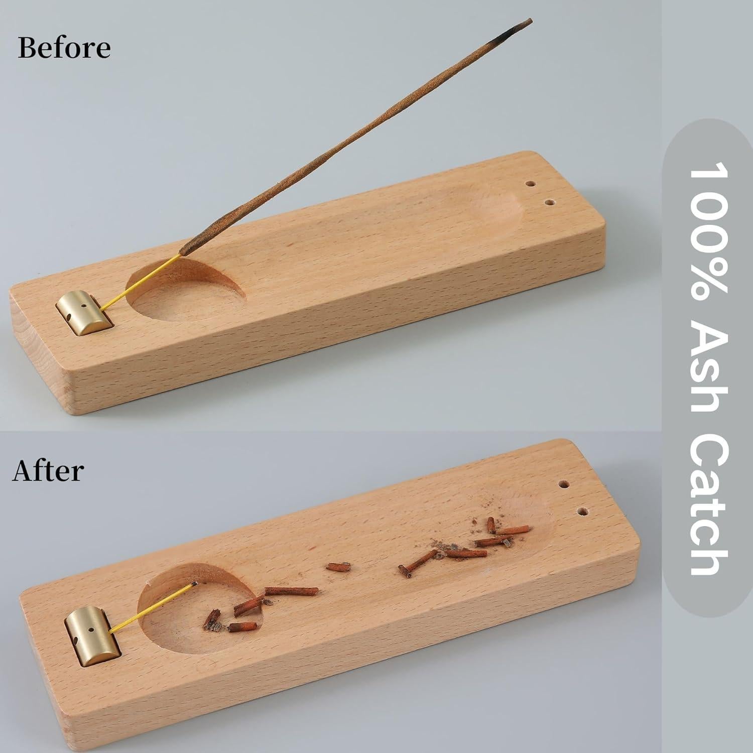 Soporte de Incienso 4 en 1 Reyife de Madera para Palo Santo y Salvia