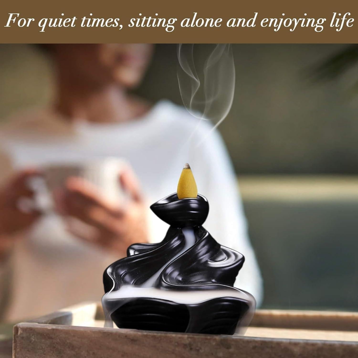 Conos de Incienso de Retroceso Sukh - 108 PCS Aromatizados