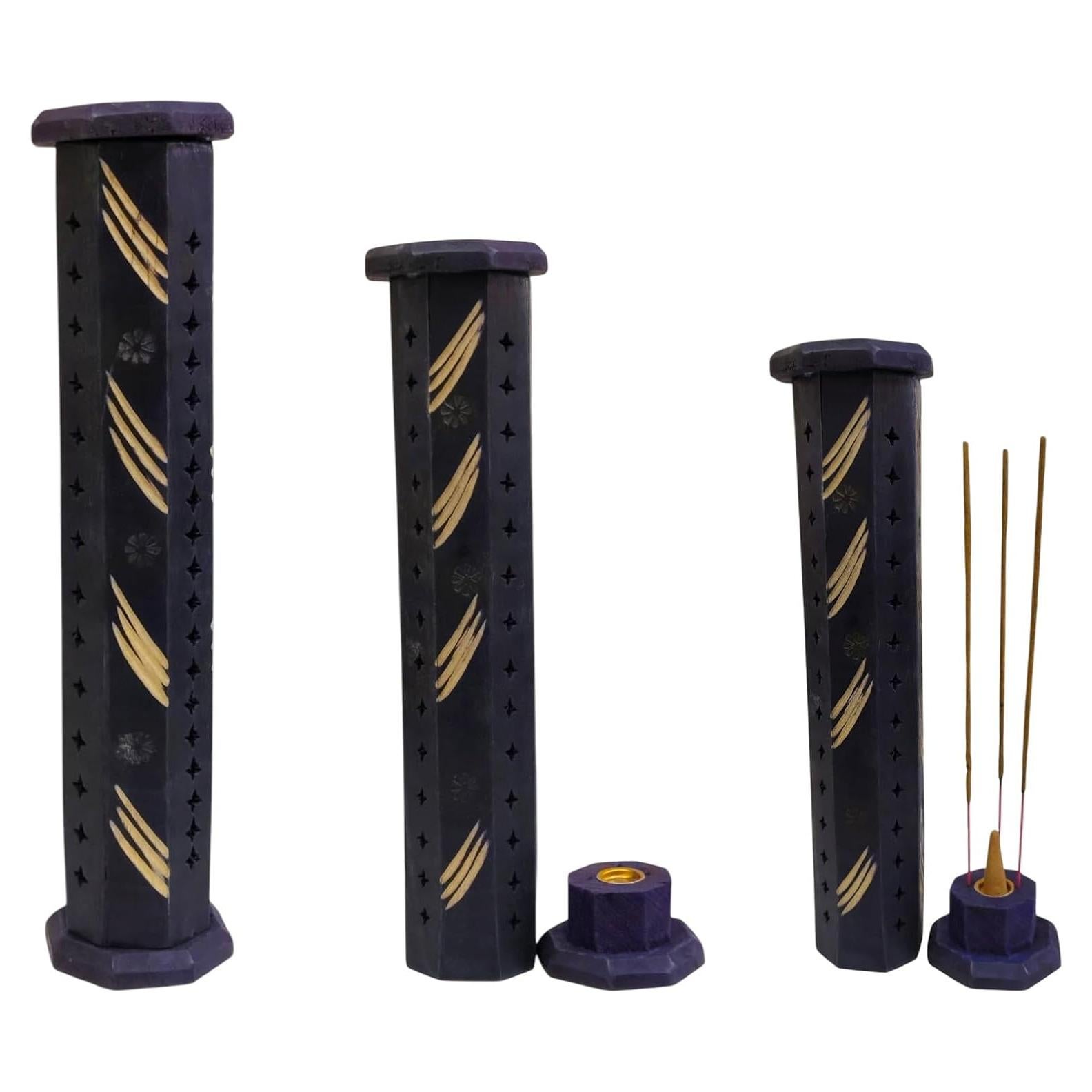 Quemador de Incienso Torre Giftbrit 30.48 cm Azul Oscuro