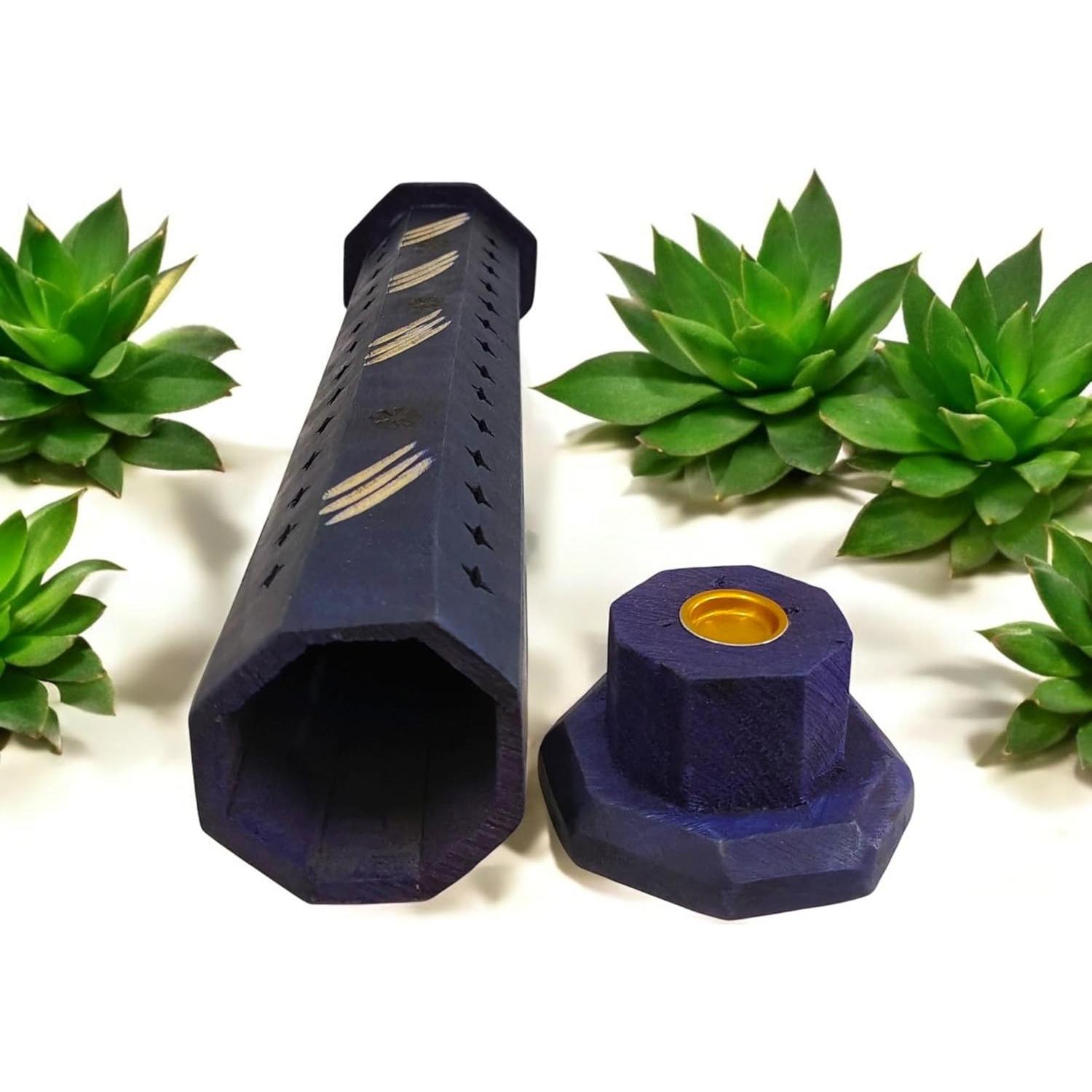 Quemador de Incienso Torre Giftbrit 30.48 cm Azul Oscuro