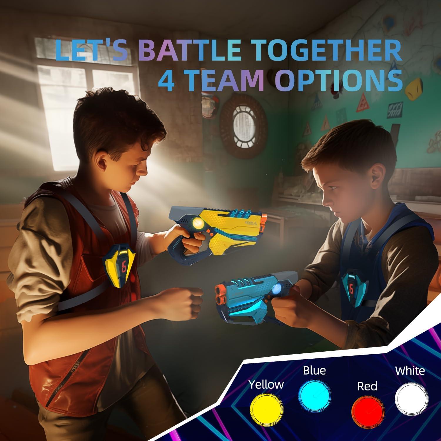 Conjunto de Laser Tag 4 Piezas WINYEA con Chalecos LED