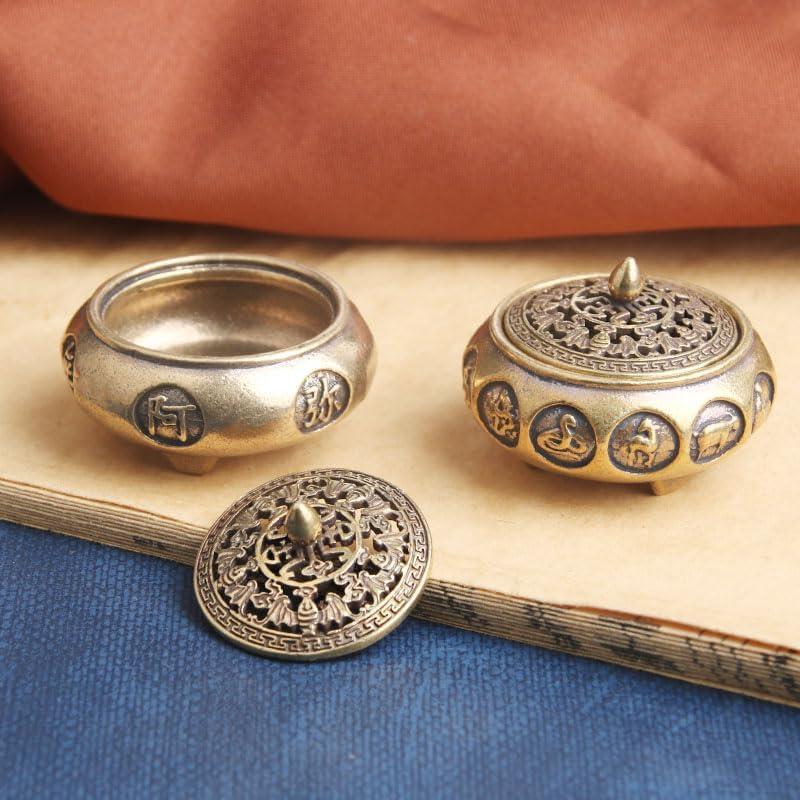 3 Pcs Quemador de Incienso Opexicos Cobre Puro Estilo Antiguo