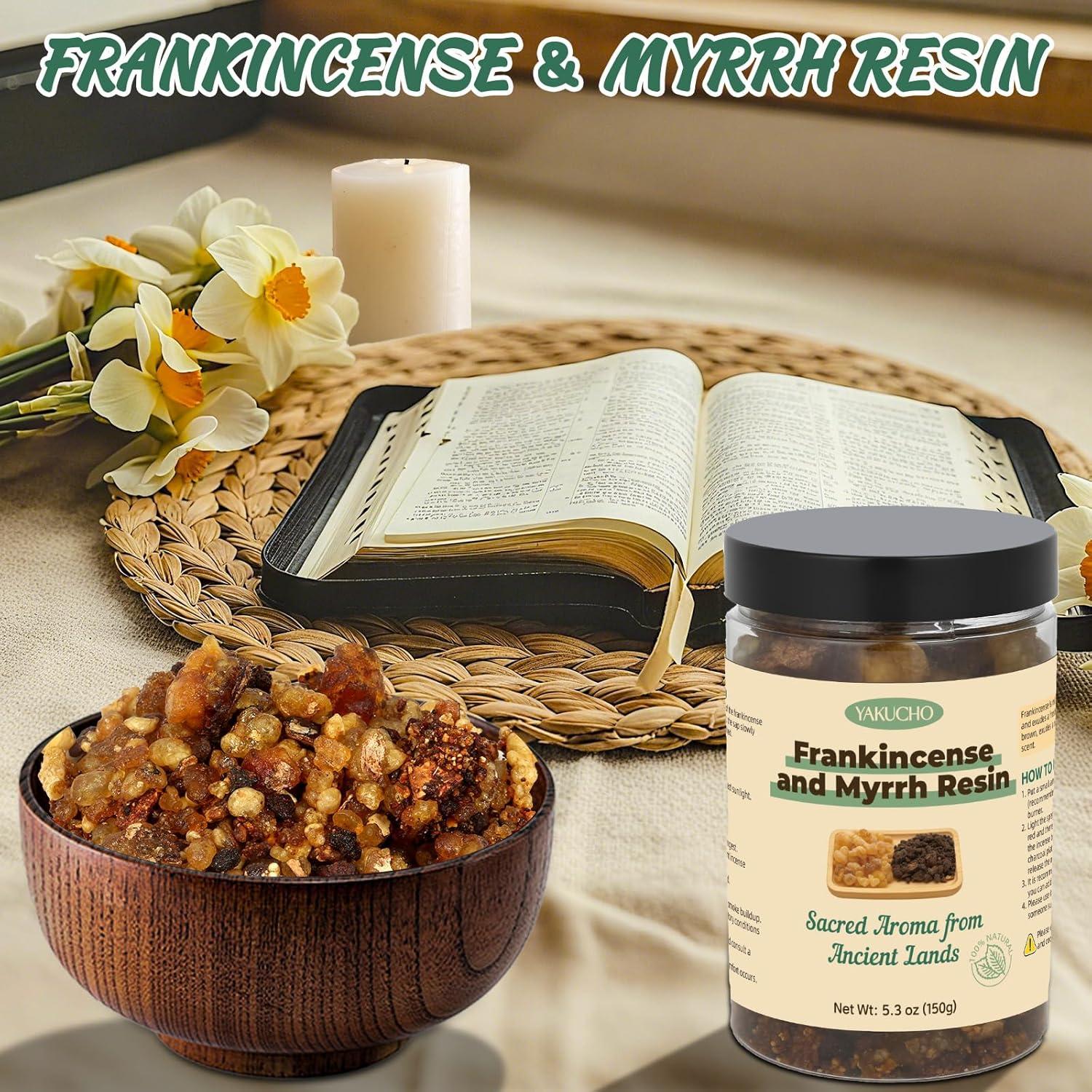 Conjunto de Incienso y Mirra Yakucho 150 g - Resina Natural