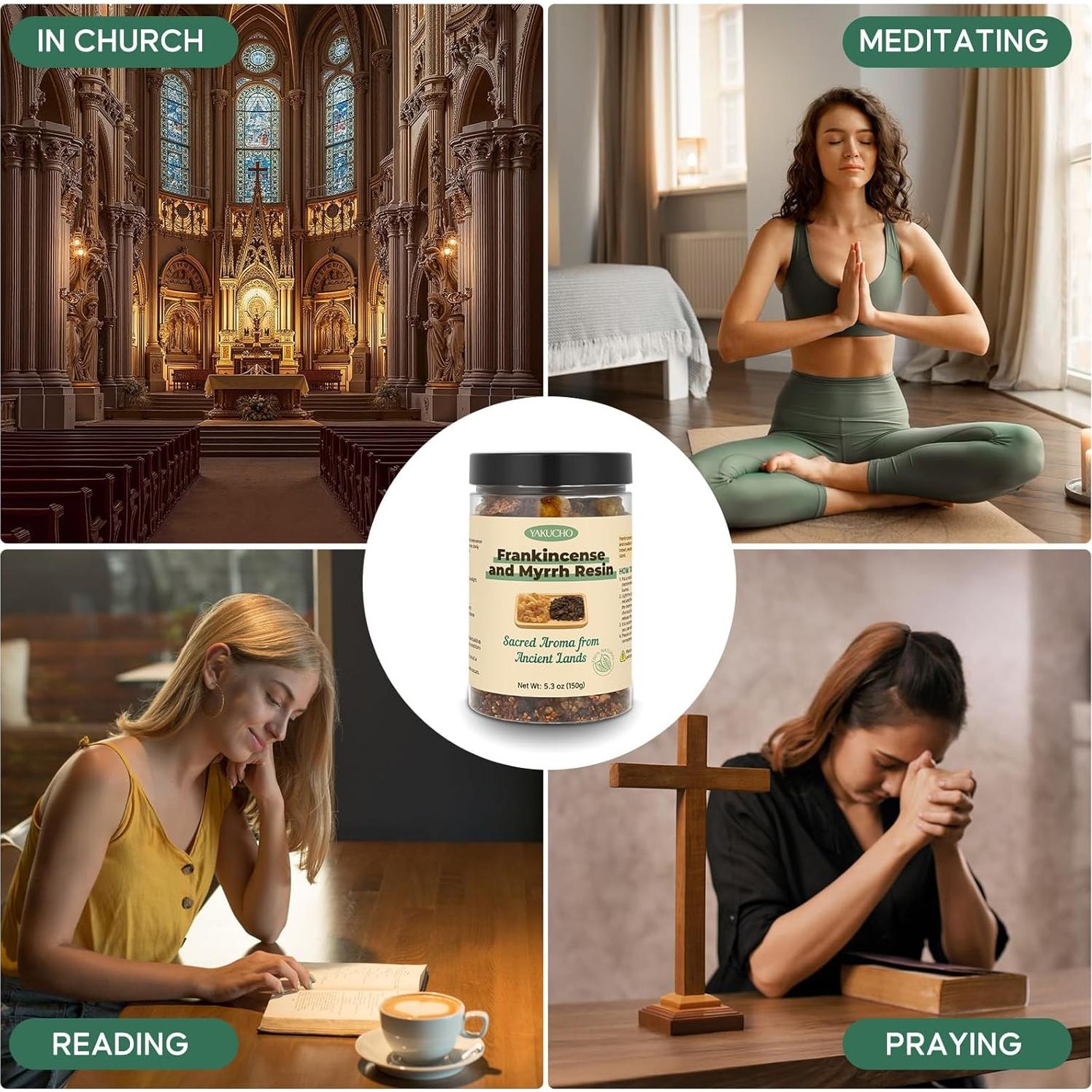 Conjunto de Incienso y Mirra Yakucho 150 g - Resina Natural