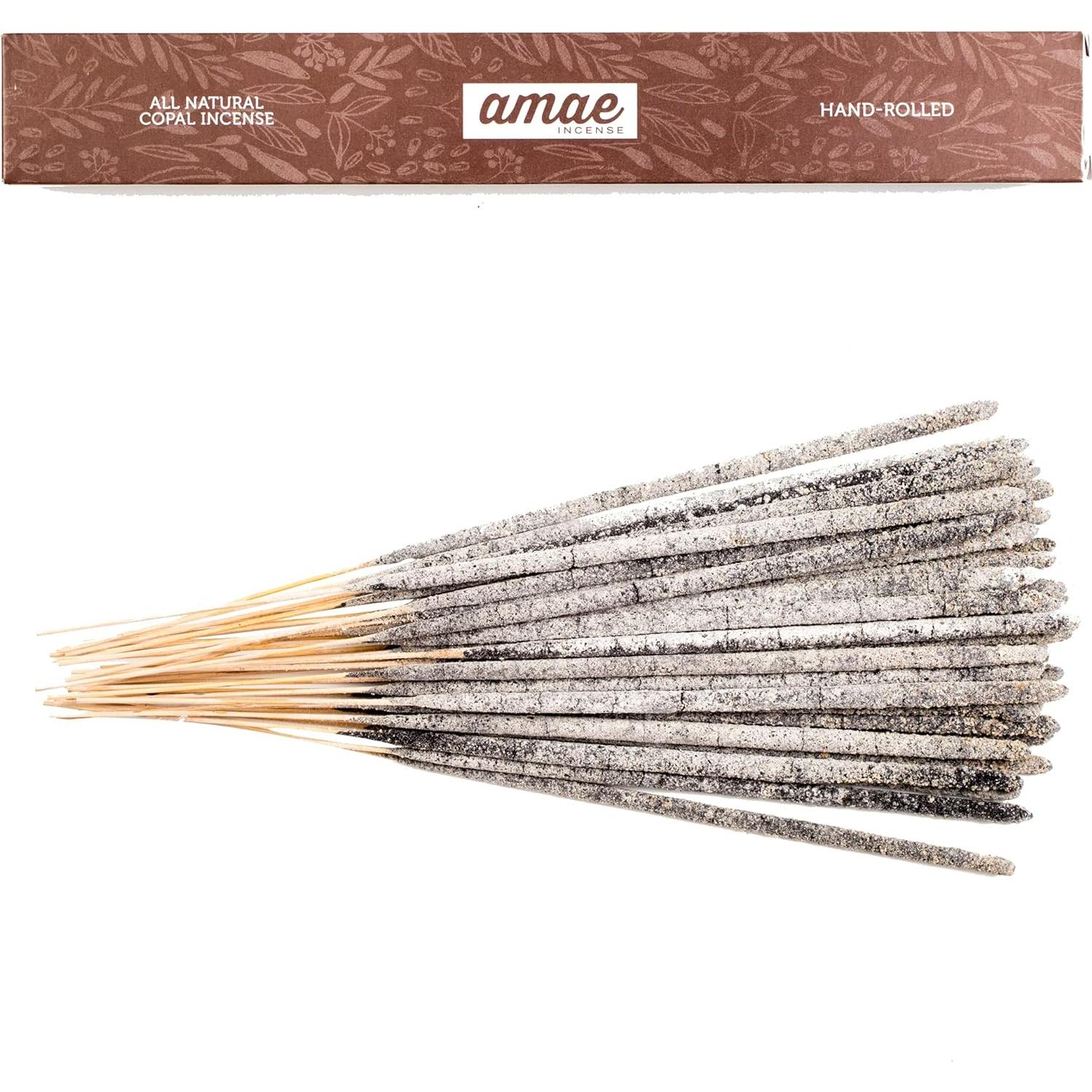 Incienso de Copal Blanco Puro Amae - 20 Varitas Hechas a Mano