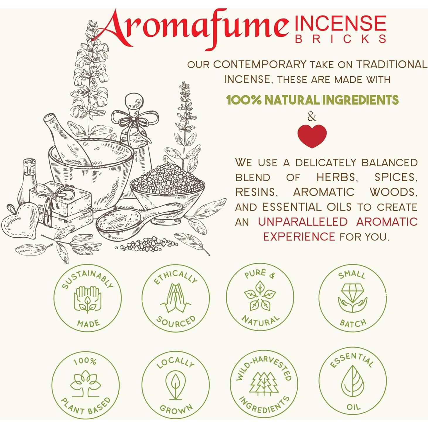 Ladrillos de Incienso Aromático Aromafume - 10 cm